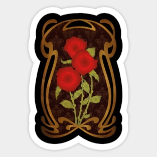 Art Nouveau Rose Sticker